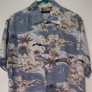 Mens casual Hawaiian dress shirt size 52 chest